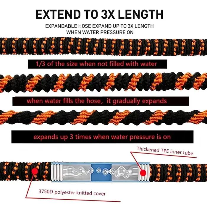 Tuyau d'arrosage extensible pratique et flexible