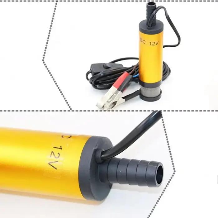Mini pompe Submersible électrique Portable 12V Dc 38Mm pour pompes huile eau coque en alliage d'aluminium 12L/Min