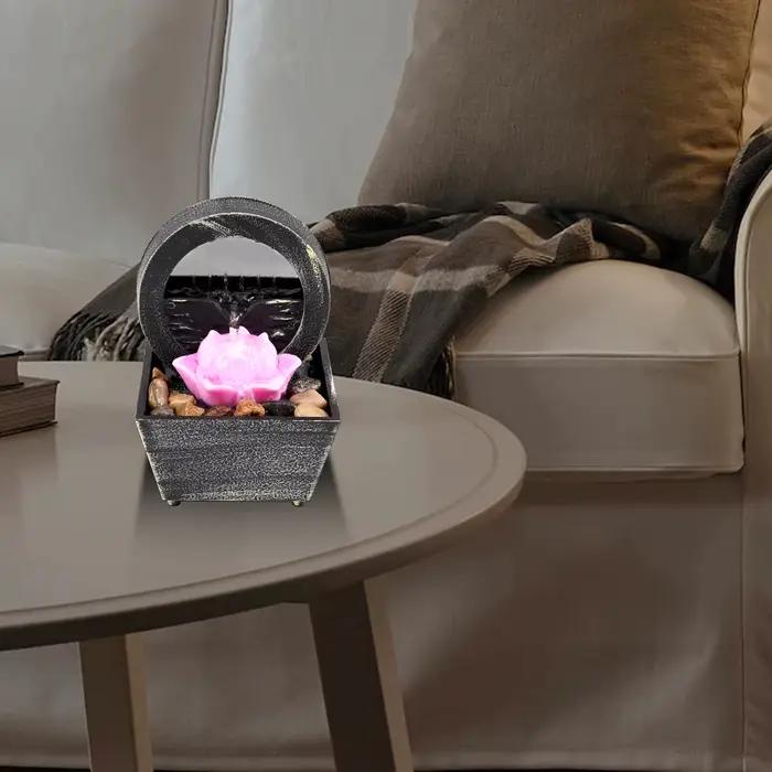Fontaine de table avec batterie légère/Mini cascade de bureau à commande USB