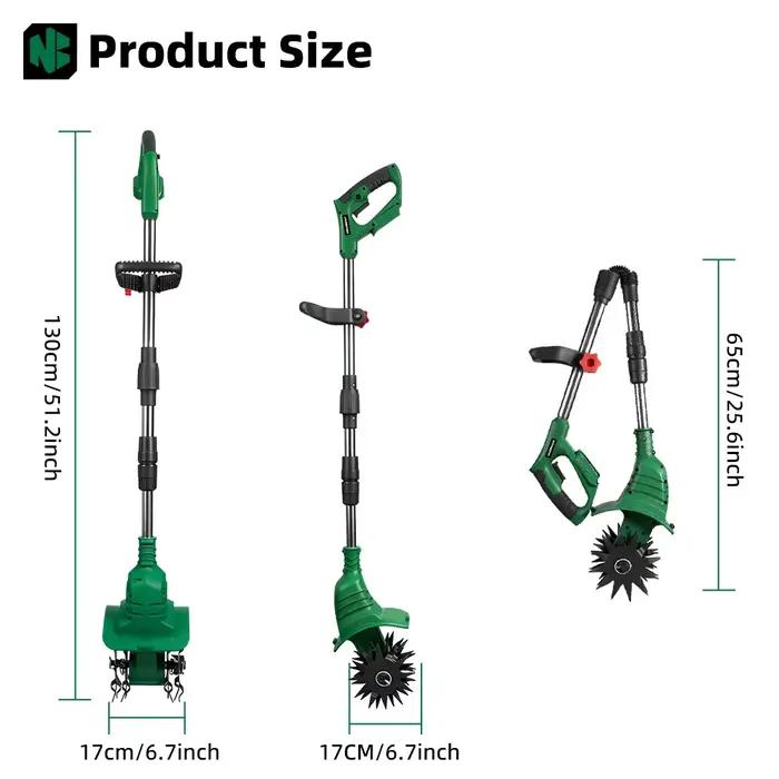 NEWBENY cultivateur de motoculteur électrique tondeuse à gazon Portable outil de tournage de sol de jardin sans fil pour broche de batterie Makita