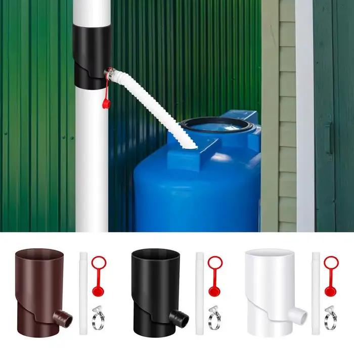 Système de collecte d'eau de pluie, Drain de gouttière de cour avec tuyau, collecteur d'eau de pluie pour bec de descente, arrosage du toit, jardin de récolte d'eau