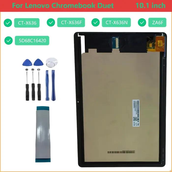 Écran LCD tactile d'origine pour Lenovo Chromebook Duet 10.1'' CT-X636 CT-X636F CT-X636N X636 X636N X636F