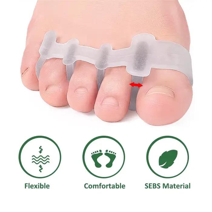 Pexmen – séparateur d'orteils en Gel, 2 pièces/paire, protecteur, marteau, redresseur, se chevauchant, correcteur d'alignement, soulage la douleur des oignons