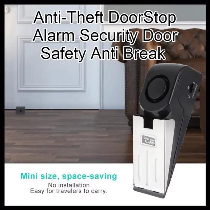 Alarme de butoir de porte, cale de sécurité de porte sirène, porte anti-démarrage, nécessités d'auto-défense personnelle lors de voyager à la maison