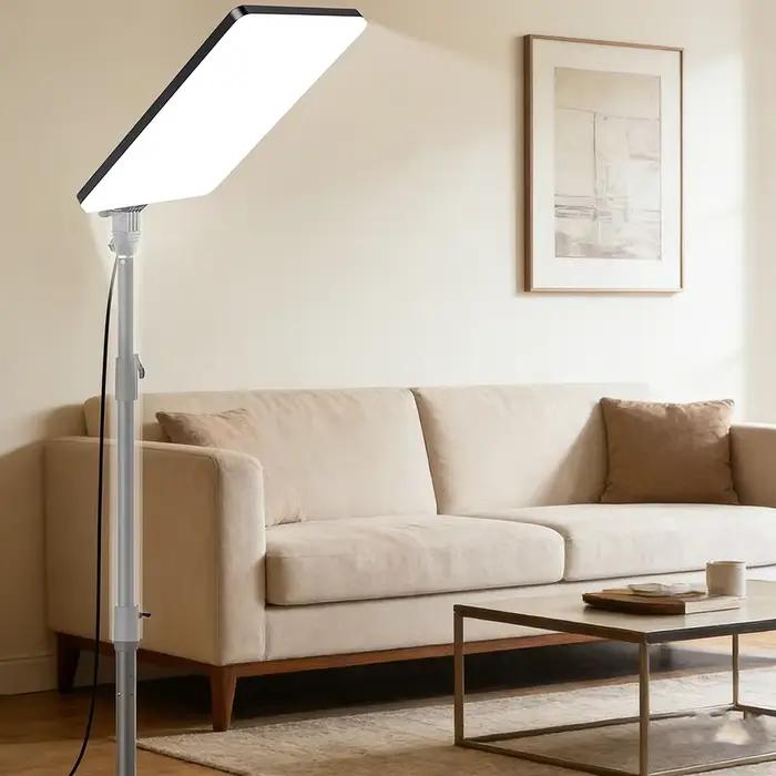 Lampe vidéo LED avec trépied professionnel, télécommande, éclairage de panneau à intensité variable, pour studio photo et photographie en direct