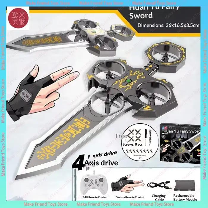 Épée volante à distance de 36cm, épée volante de cascade télécommandée, avion télécommandé, geste 360