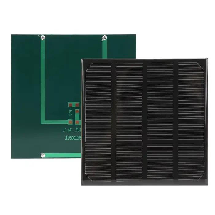 Panneau solaire monocristallin en silicium noir durable 2W 6V