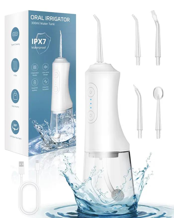 Irrigateur Dentaire à Eau Waterpick Ipx7, Machine de Lavage de Bouche, Irrigation Étanche, Fil Buccal, Nettoyeur de Dents