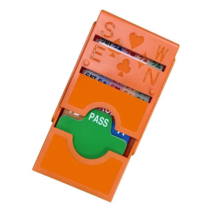 (Ensemble de 4) boîte de verrouillage de pont Orange avec cartes à jouer en papier pont partenaire dispositif de verrouillage officiel dans le tournoi
