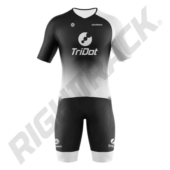 Combinaison unisexe Pro TriDot TriDuvet, Trisuit Racesuit, Natation, Cyclisme, Course à pied, Compétition, 1PC