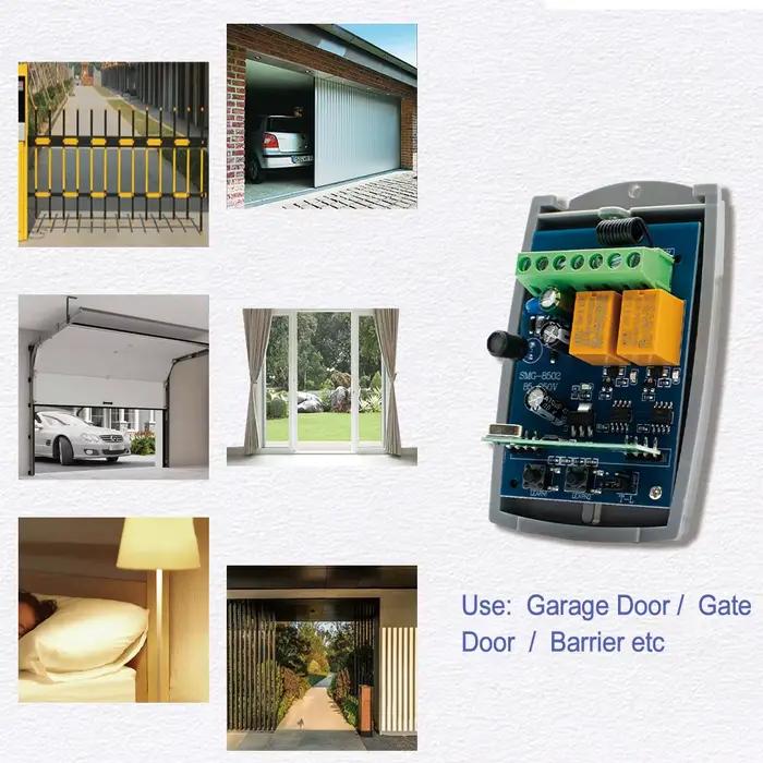 Universal SCS SENTINEL Contrôleur Récepteur de Porte de Garage 7-32V 85-250V 2CH 433MHz Télécommande Ouvre-portail