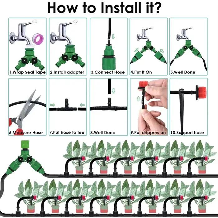 Système d'irrigation goutte à goutte 10M-60M