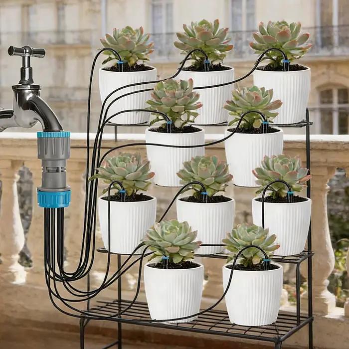 Kit d'irrigation goutte à goutte avec 10 têtes d'irrigation