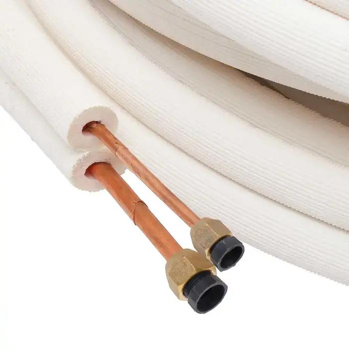 1/2/3/4/7m 1/4 ''3/8'' climatiseur isolé tuyau en cuivre paire bobine Tube ligne divisée fil ensemble