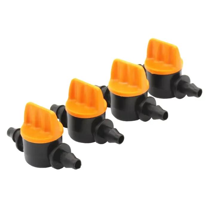 20 pièces tuyau en Pvc à travers la vanne d'irrigation Double barbe Mini