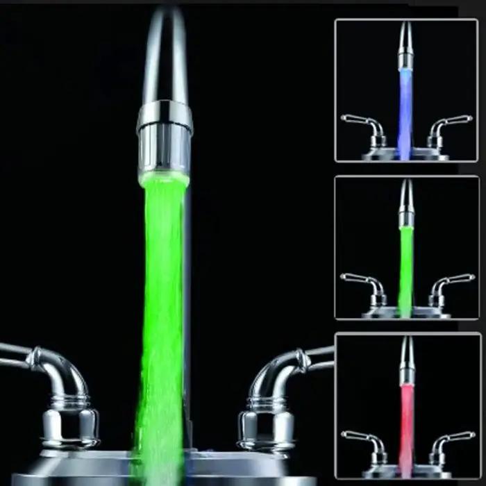 Robinet à capteur écologique avec indicateur LED 3 couleurs