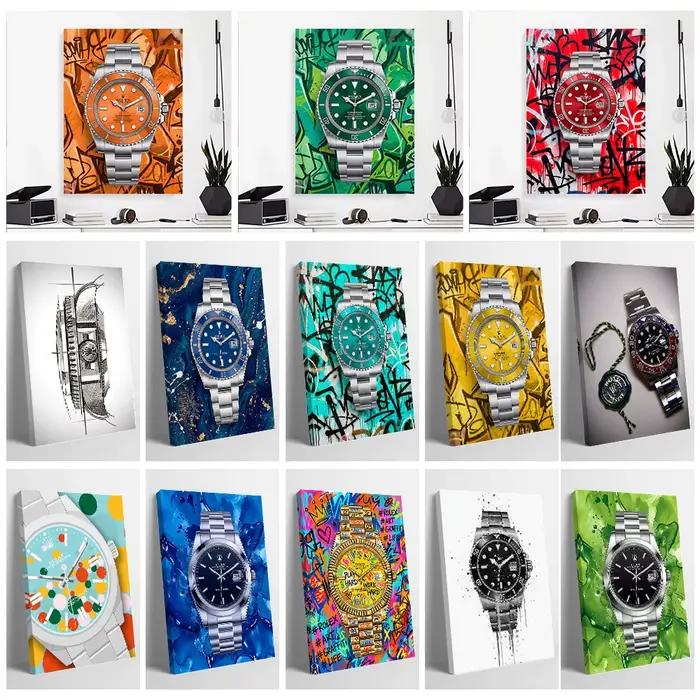 Affiches de montres Rolex, impressions sur toile, images personnalisées pour la décoration de la chambre des fans, décoration esthétique de la maison, art décoratif
