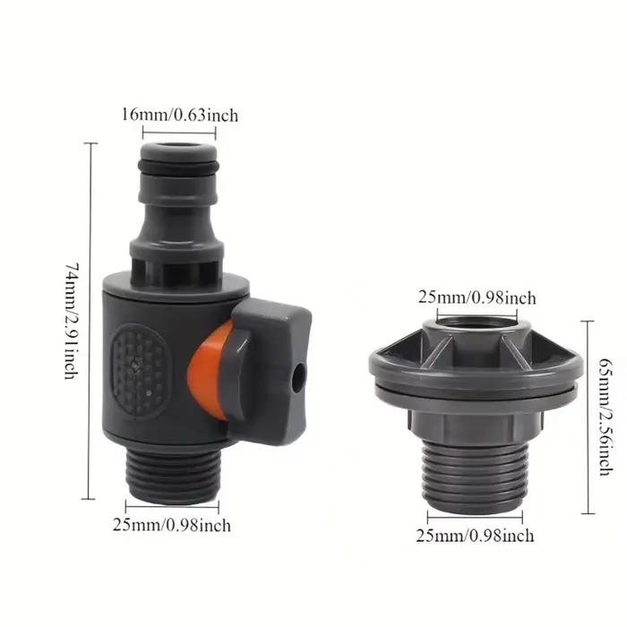 Adaptateur de réservoir d'eau en PVC avec Valve