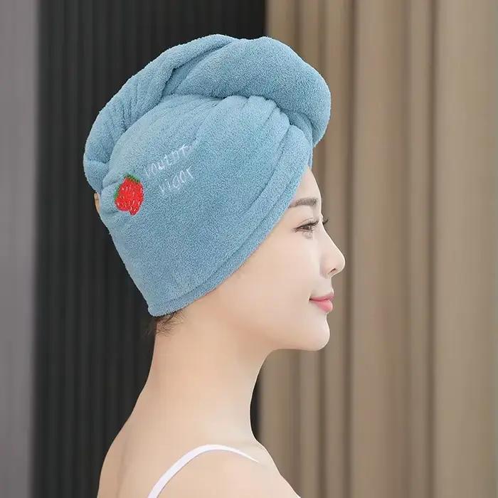 Serviette à séchage rapide pour cheveux, serviettes en microfibre, Anti-frisottis, pour cheveux secs, séchage rapide, pour filles, bonnet de douche de plage