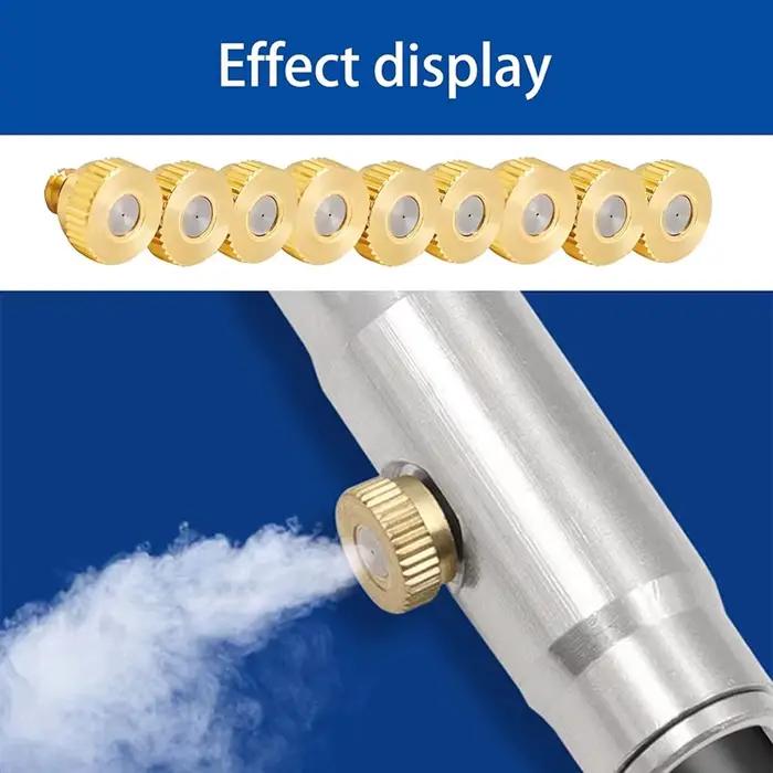 Buses de brumisation d'eau en laiton 17 pièces filetage 0.3Mm basse pression pour jardin