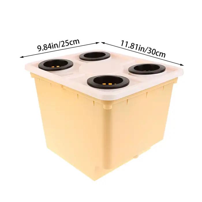 Seau de système hydroponique avec coudes de Siphon