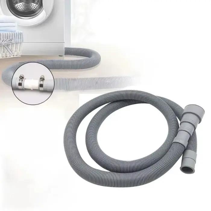 Tuyau d'extension de vidange pour machine à laver et lave-vaisselle de 80/100/250 cm avec colliers de serrage –