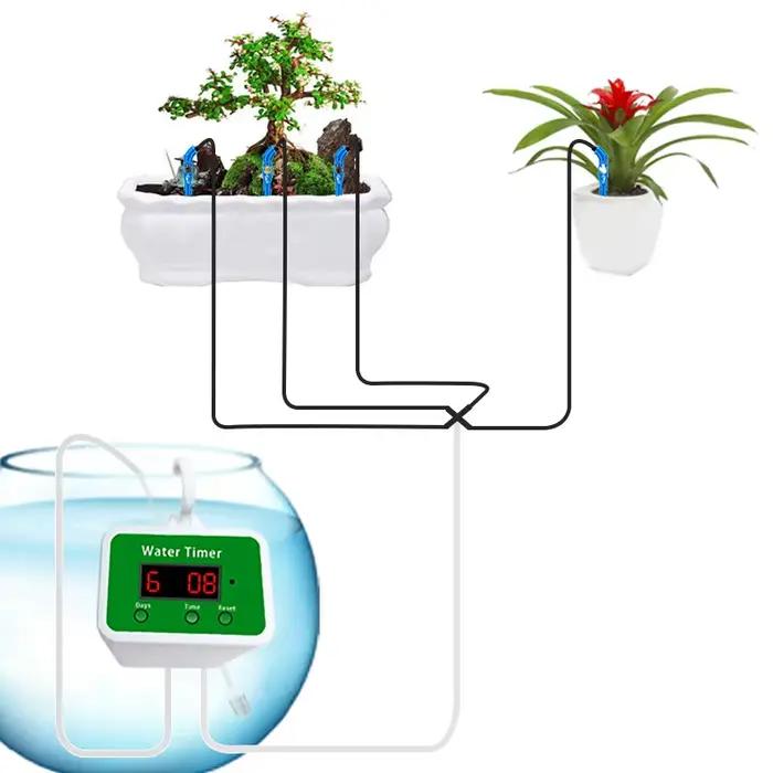 Système d'irrigation goutte-à-goutte automatique avec minuterie USB