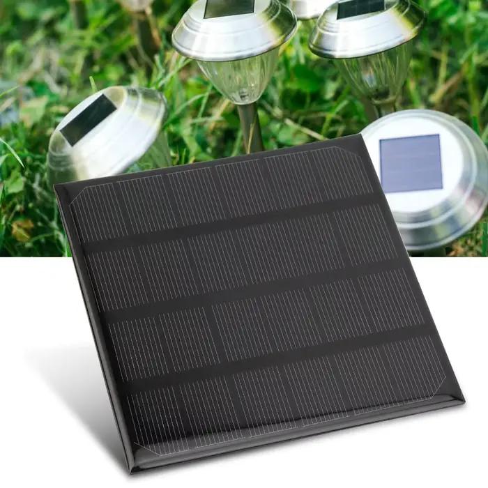 Panneau solaire monocristallin en silicium noir durable 2W 6V