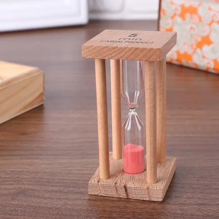 Minuteur de sable en bois 5 minutes