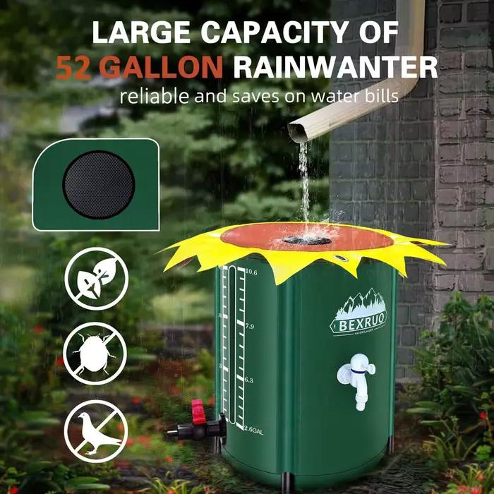 Système de collecte de pluie pliable en PVC
