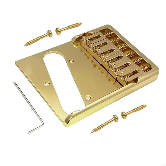 Pont guitare innovant pour instruments contemporains, doté selles en laiton réglables d meilleur contrôle 24BD