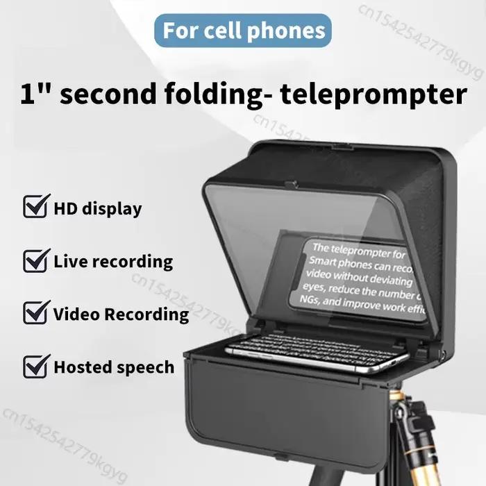 LENSGO-Téléprompteur Portable TC7S, pour Tablette, Smartphone, Vidéo Statique avec Télécommande