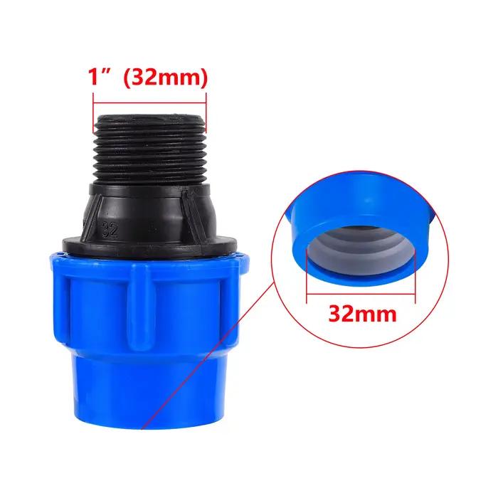 Adaptateur de tuyau PE PVC 1/2 "3/4" 1 "1.2" 1.5 "mâle à 20/25/32/40/50mm réducteur