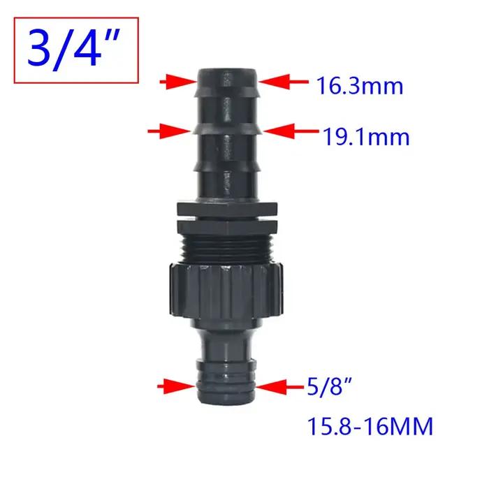 Connecteur rapide de tuyau d'eau barbelé 1/4 3/8 1/2 3/4 1 pouce