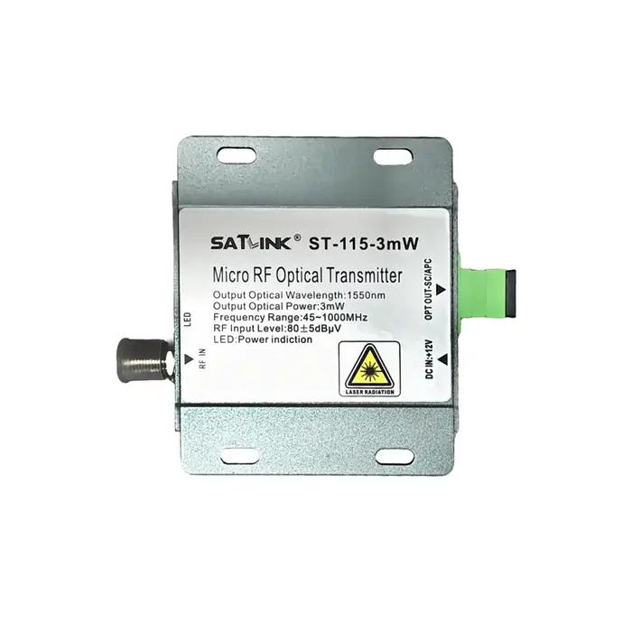 Système de télévision par satellite ST-115-3mW, petit système, transmission par fibre optique, émetteur optique 1550 nm, transmission optique FTTH-CATV & SAT-IF TV