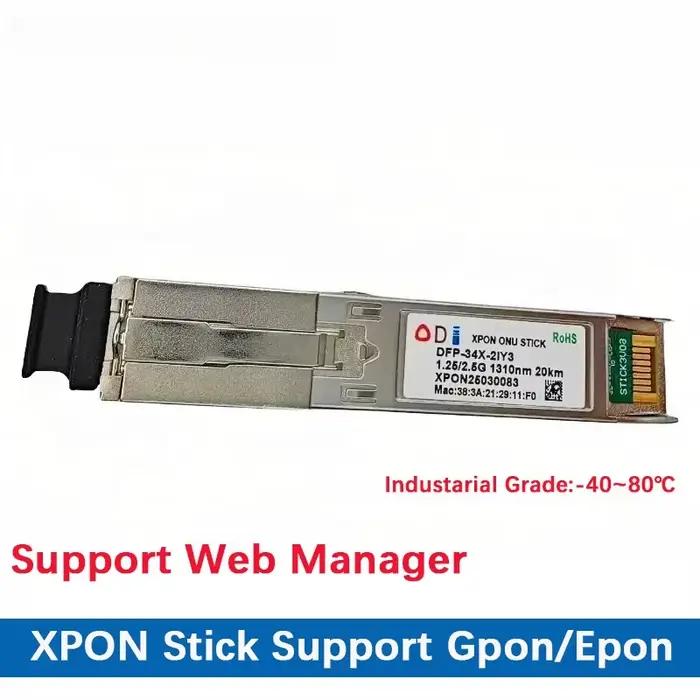 ODI V06 EPON Stick SFP GPON ONU Stick SFP GPON ONU bâton avec MAC SC 1310nm/1490nm Pon Module Ont 20KM Modem OLT ONU MAC XPON
