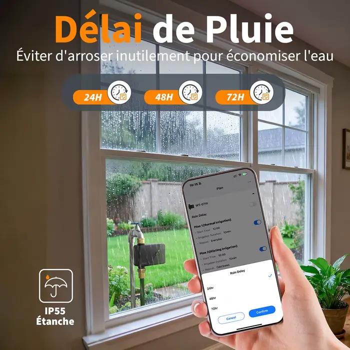 Programmateur d'arrosage WiFi Diivoo 1 zone