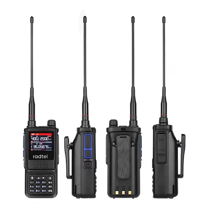 Radtel RT-470L 5W 6 bandes Radio bidirectionnelle amateur 256 canaux Talkie-walkie bande aérienne Scanner de police couleur LCD NOAA Aviation