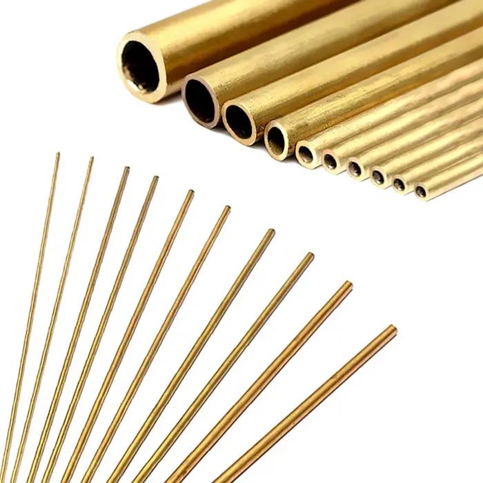 Tubes en laiton bricolage tuyau rond diamètre 2/3/4/5/6/7/8/9/10/12mm longueur 300mm de Long 0.5mm mur Tube en laiton modélisme tige outil de coupe