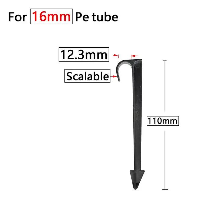 Jardin 1/4 "3/8" 16mm 20mm tuyau 11cm 20cm "C" forme fixe tiges support