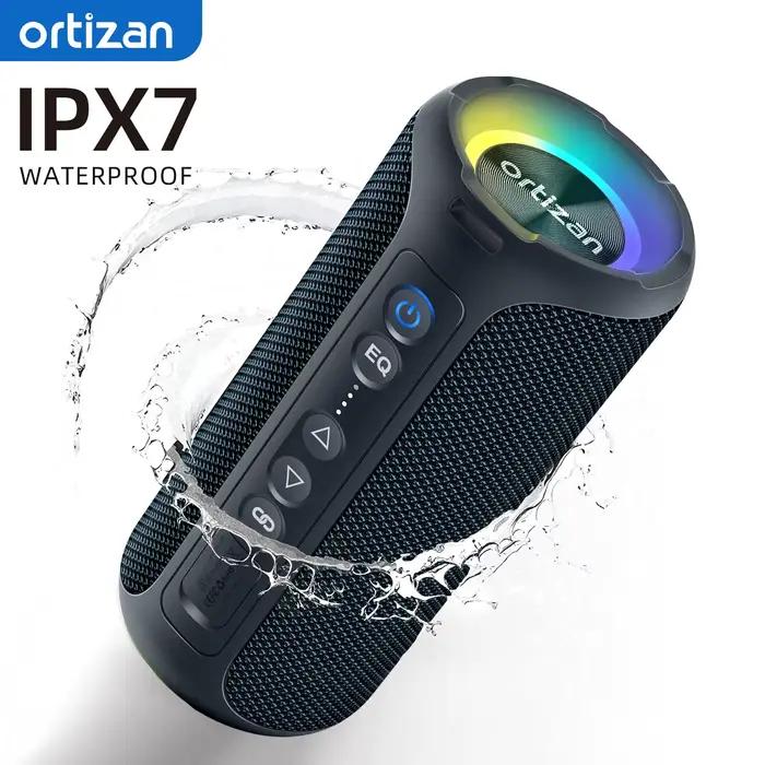 Ortizan-Enceinte Bluetooth 5.3 portable, haut-parleur sans fil, basses améliorées, étanche IP7, 30 heures d'autonomie, idéal pour la douche ou l'extérieur, 40W
