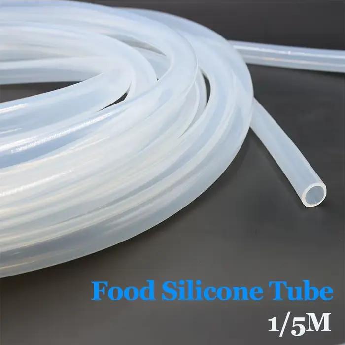 Tuyau en caoutchouc de Silicone Transparent de qualité alimentaire 2 3 4 5 6 7 8 9 10 12mm