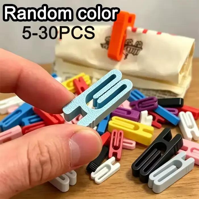 Clips de scellage pour sacs à collation, imprimés en 3D, colorés et variés, gadget de cuisine multifonctionnel pour la conservation de la fraîcheur