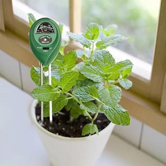 3 en 1 sol PH mètre lumière du soleil PH testeur jardin fleurs sol capteur d'humidité compteur plantes acidité humidité PH moniteur détecteur