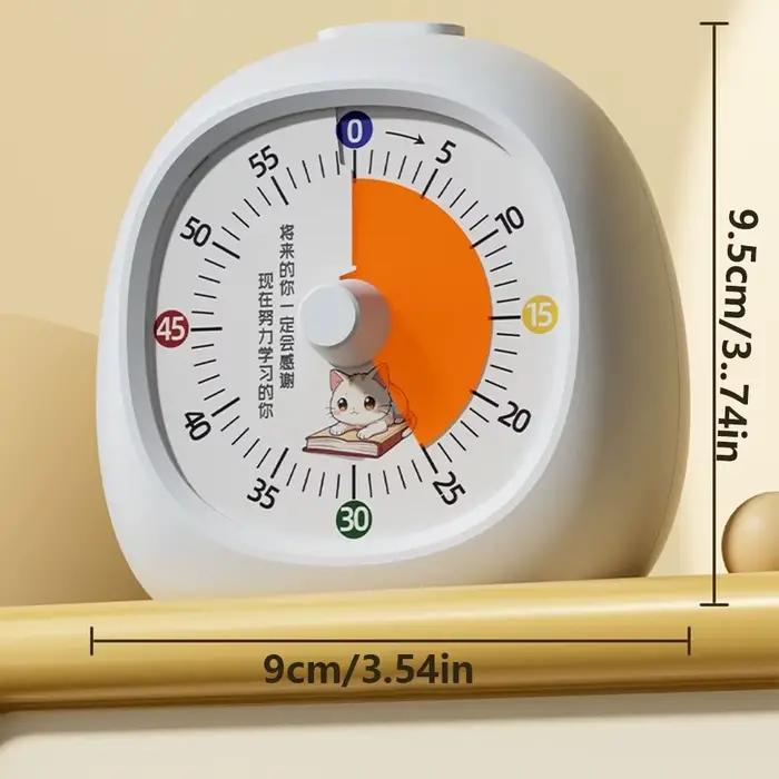 Minuteur visuel de 60 minutes, rappel visuel, minuteur de cuisine, gestion du temps, compte à rebours silencieux