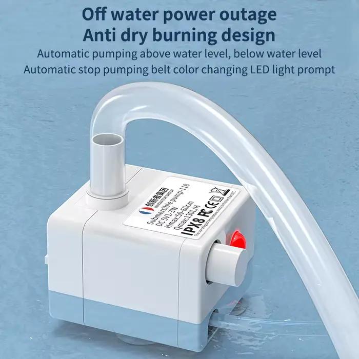 Pompe submersible DC, mini pompe à eau pour fontaine