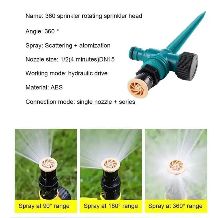 Arroseur de jardin 360 ° Système d'irrigation rotatif pour l'agriculture