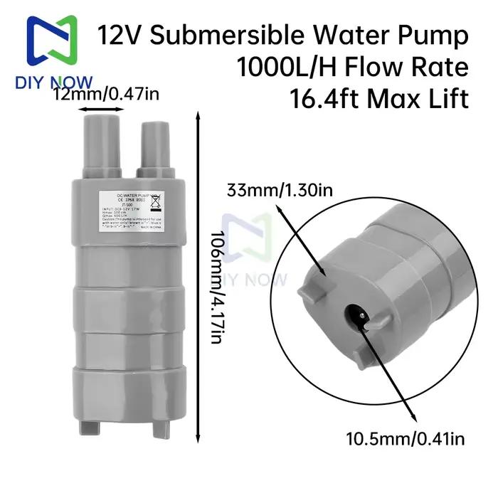 Pompe Submersible DC12V JT-500 17W tête 5 mètres 10L/M