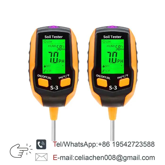 Testeur de Sol 4 en 1 5 en 1 6 en 1 pH Humidité Température Lumière Compteur Numérique Outil Jardinage Haute Précision