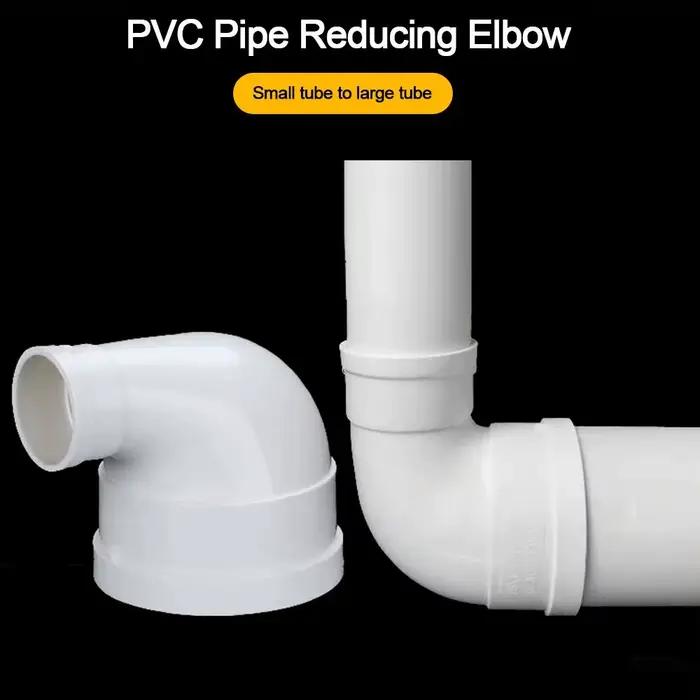 Nouveau coude réducteur en PVC à 2 voies blanc à 90 degrés